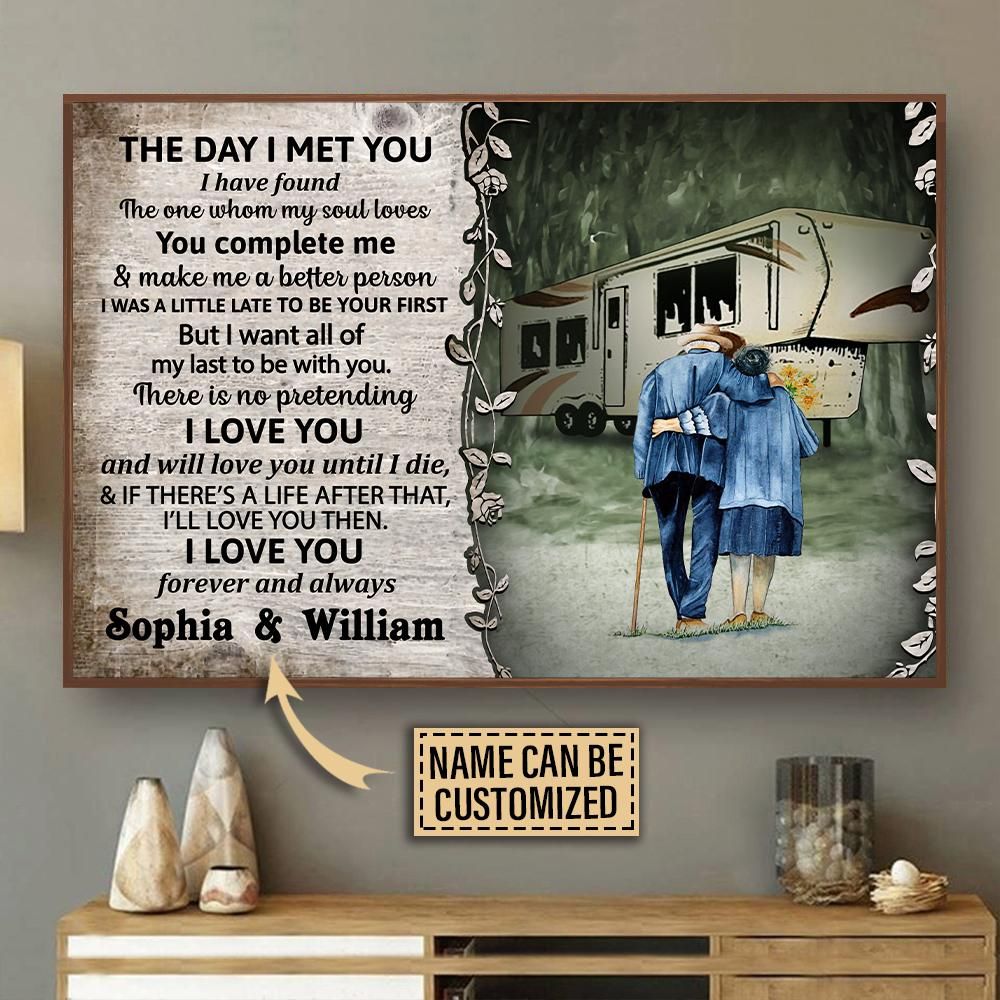 Personalized Camping Fifth Wheel The Day I Met Customized Poster