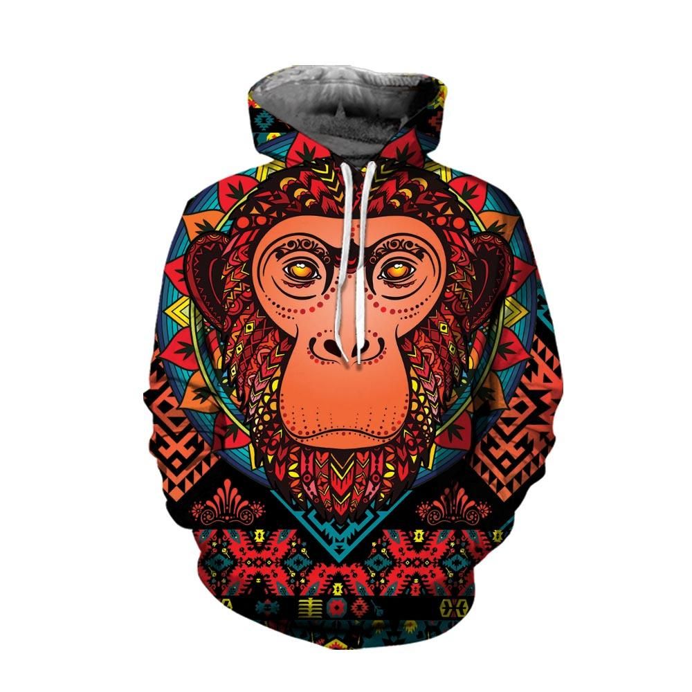 3D All Over Monkey Bohemian Style