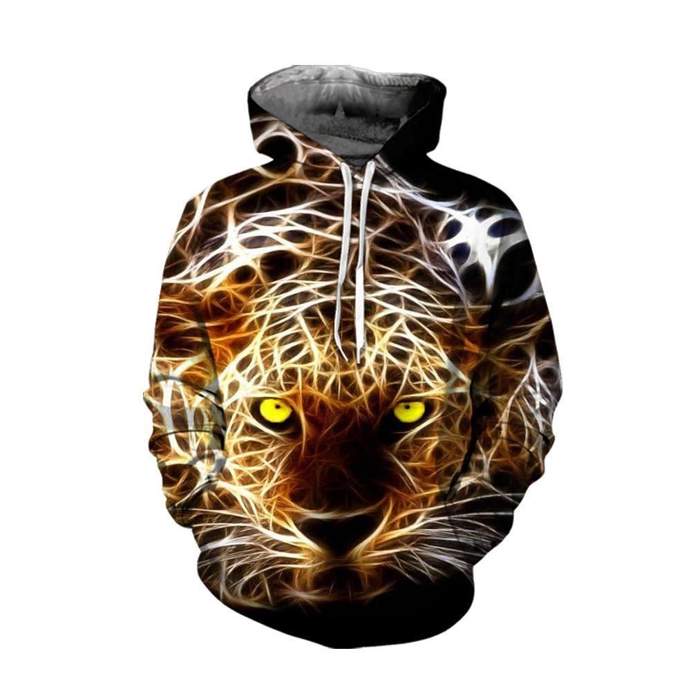 3D All Over Leopard  Printed Hoodie