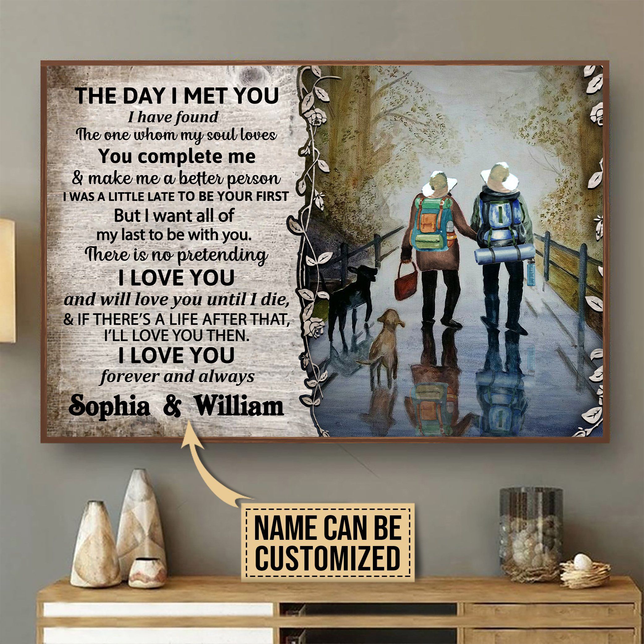 Personalized Camping The Day I Met Poster