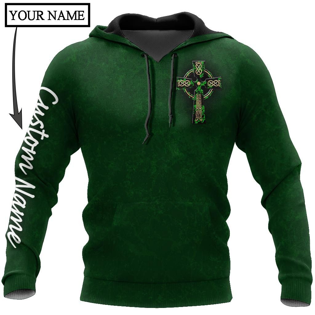 Irish St.Patrick Day 3D Hoodie Shirt For Men And Women Custom Name