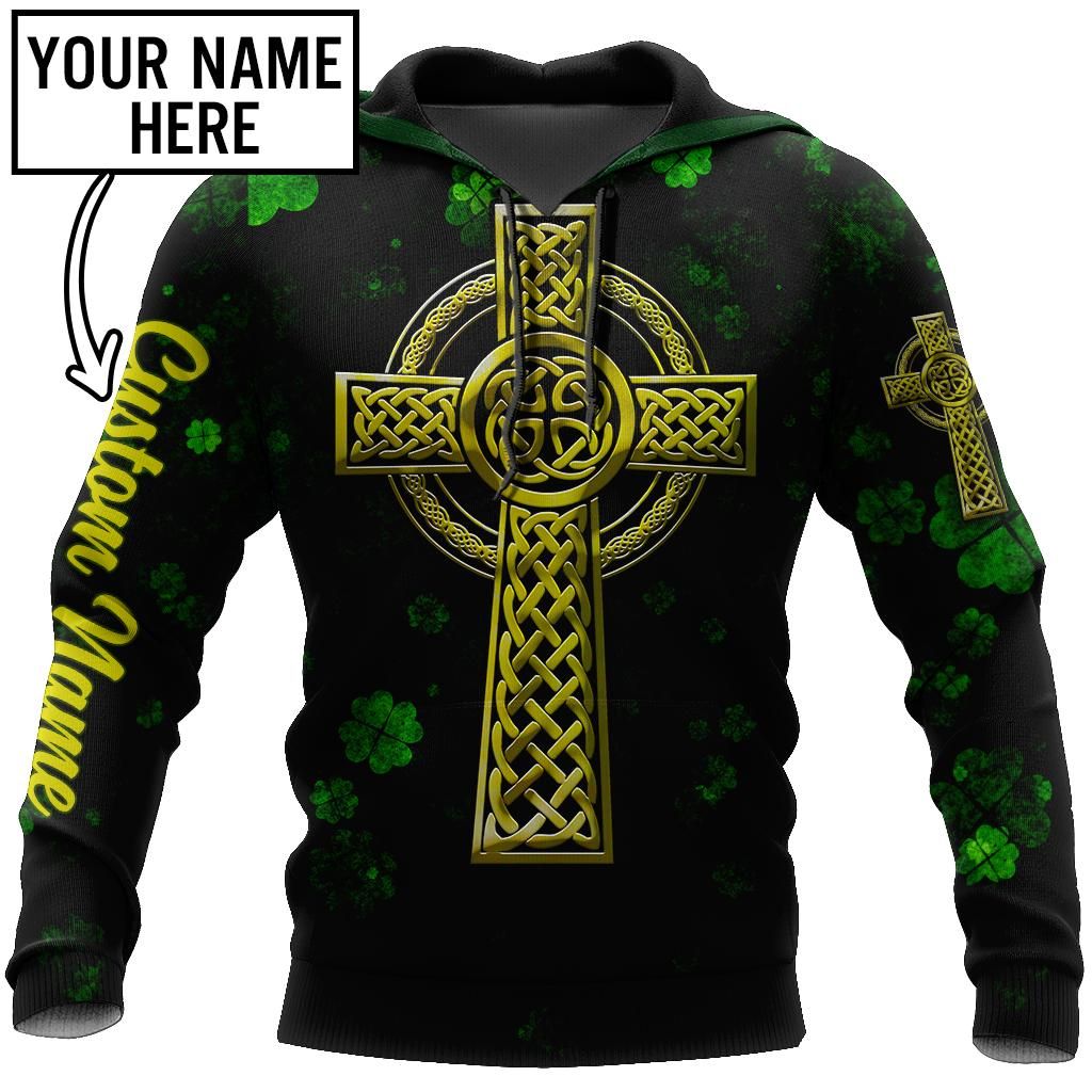 Irish St.Patrick Day 3D Hoodie Shirt For Men And Women Custom Name