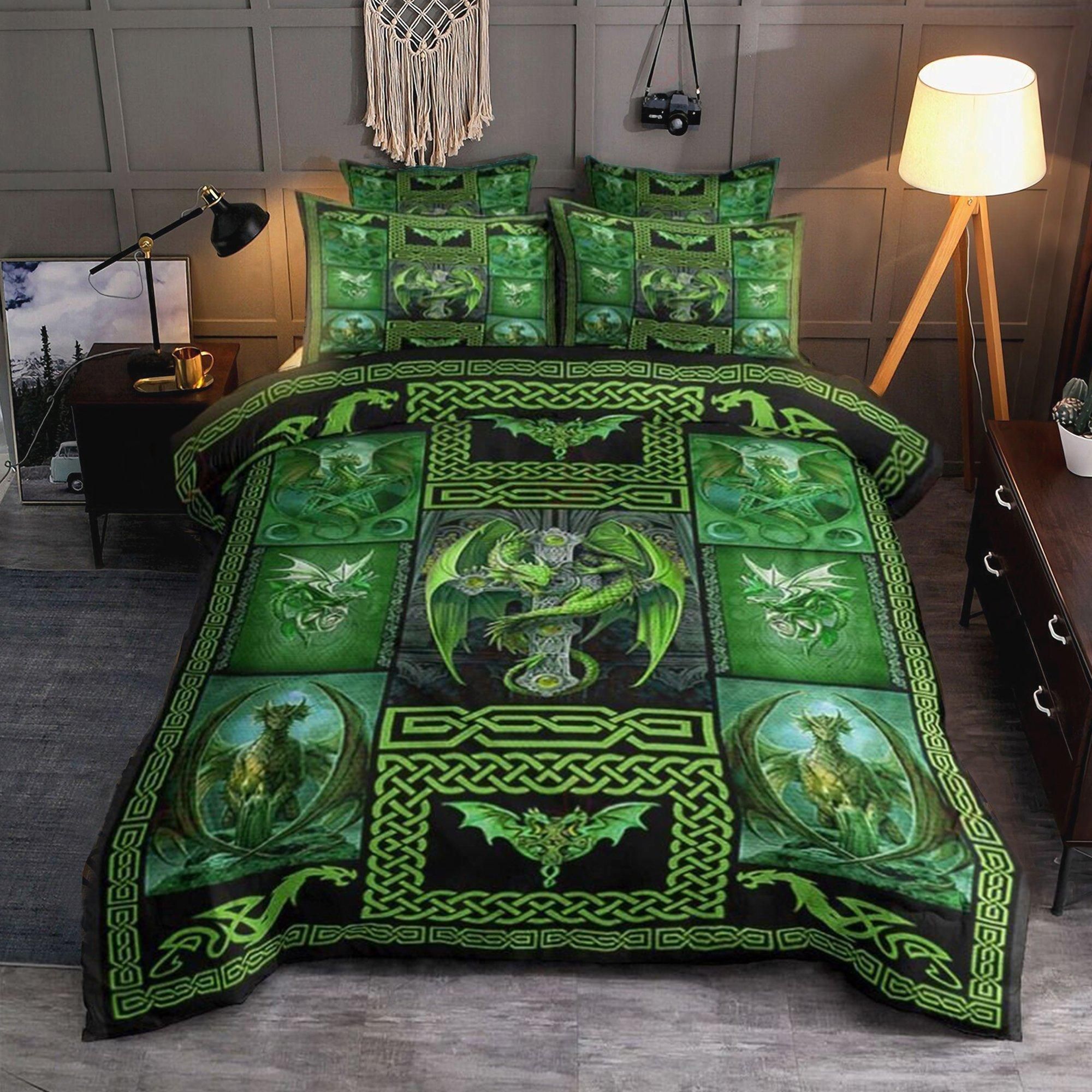 St Patrick's Day Decoration Irish Green Dragon Bedding Set