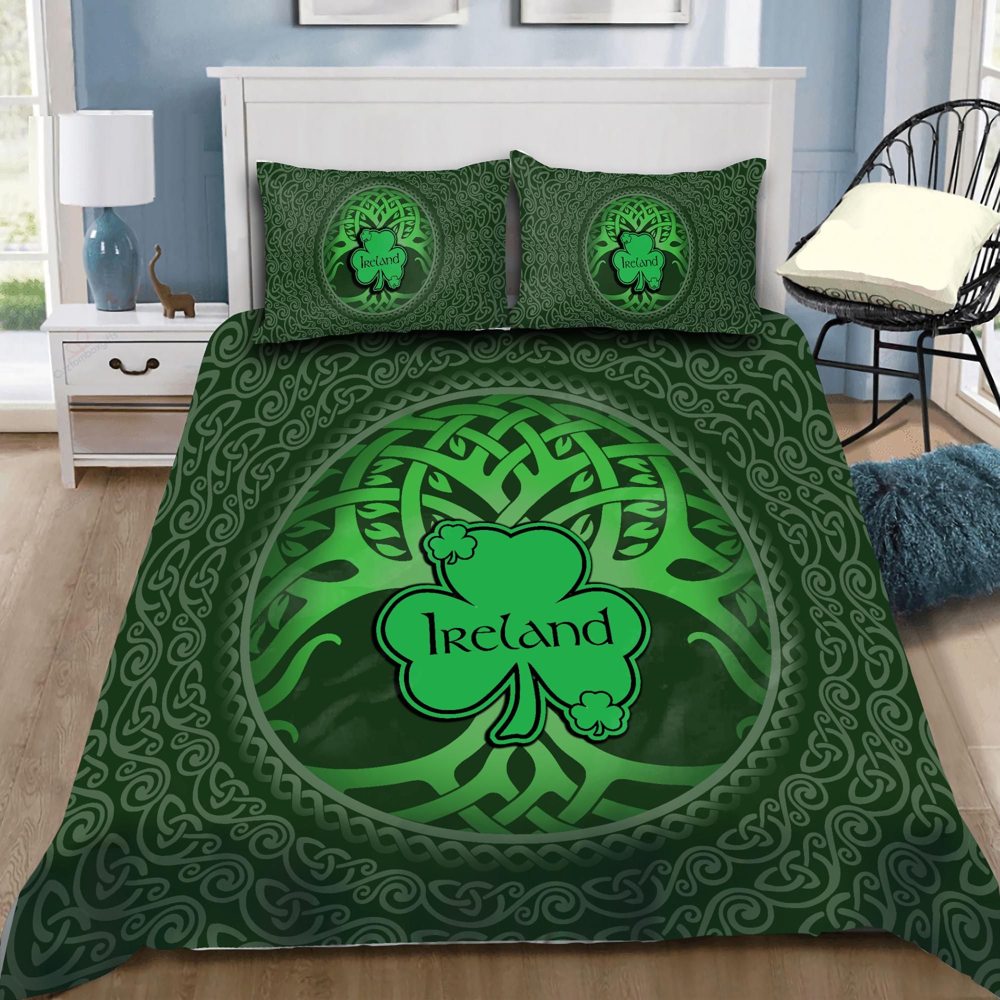 Premium Irish Shamrock Ireland Bedding Set