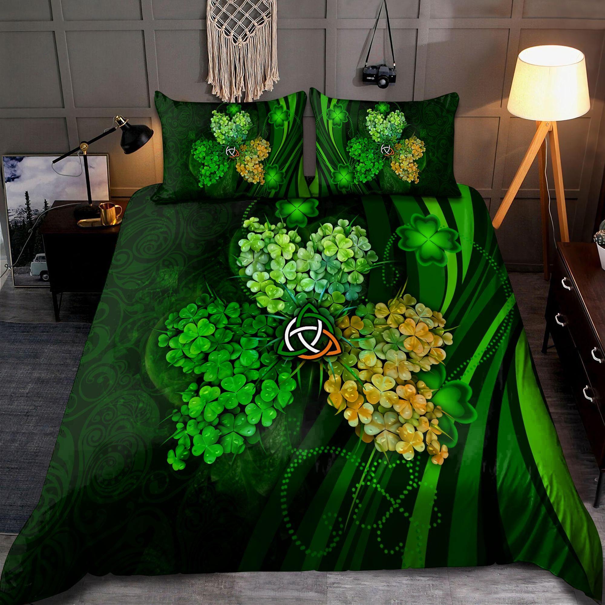 Premium Bedding Set Irish St.Patrick Shamrock Ml