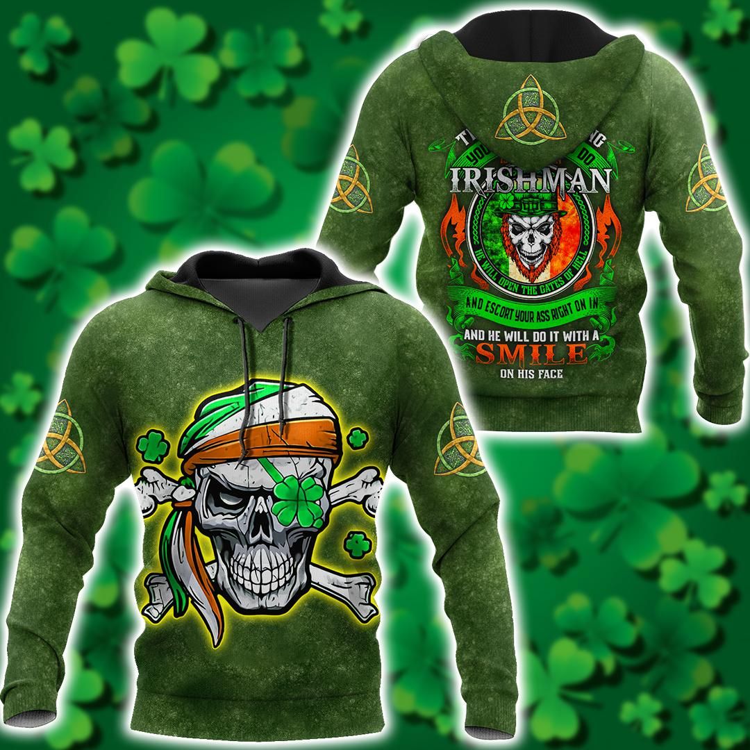 St Patrick's Day Unisex Shirts Irish Pirate Skull Irishman Dd04022102