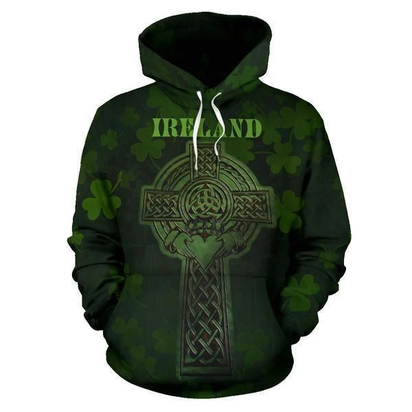 St Patrick's Day Shirts Holding Heart Cross Celtic Unisex Hoodie Tt0128