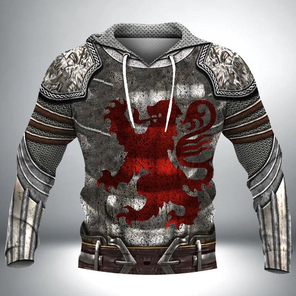 Scotland Armor Knight Warrior Chainmail 3D All Over Printed Shirts For Men And Women PAN3HD0176