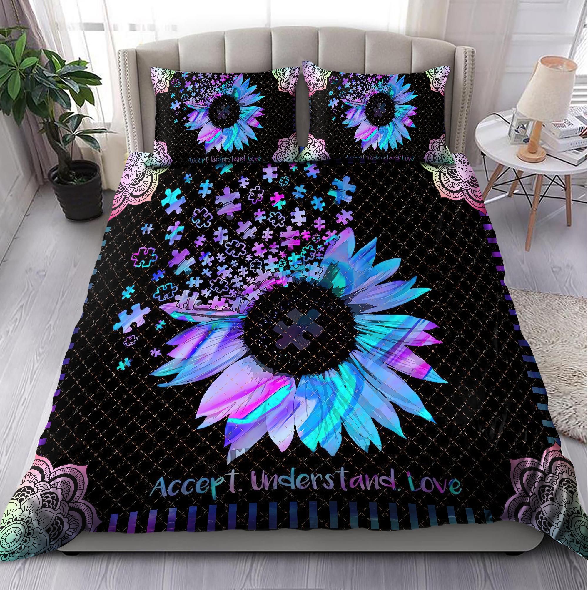Autism Awareness - Sunflower Bedding Set Xt