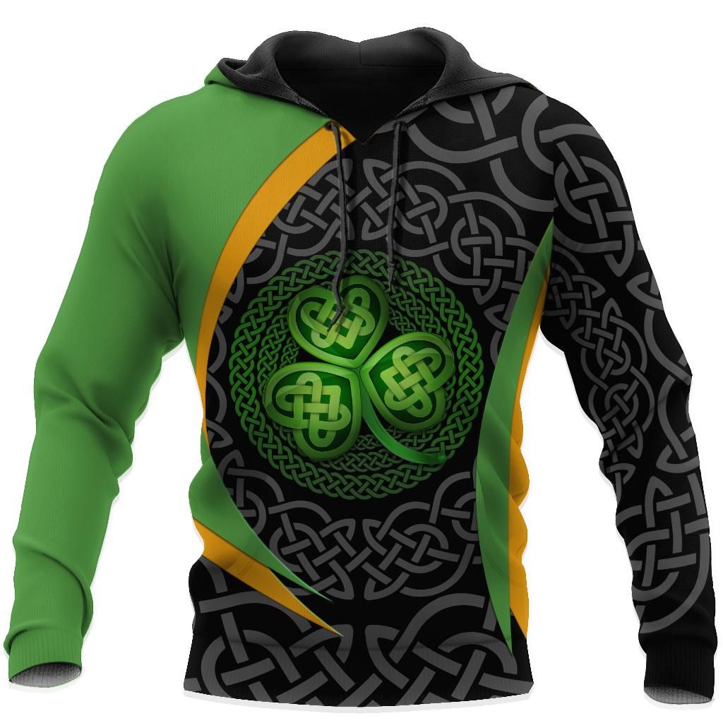 Irish Happy Sant Patrick's Day 3D Hoodie Shirts Celtic Cross Outfit
