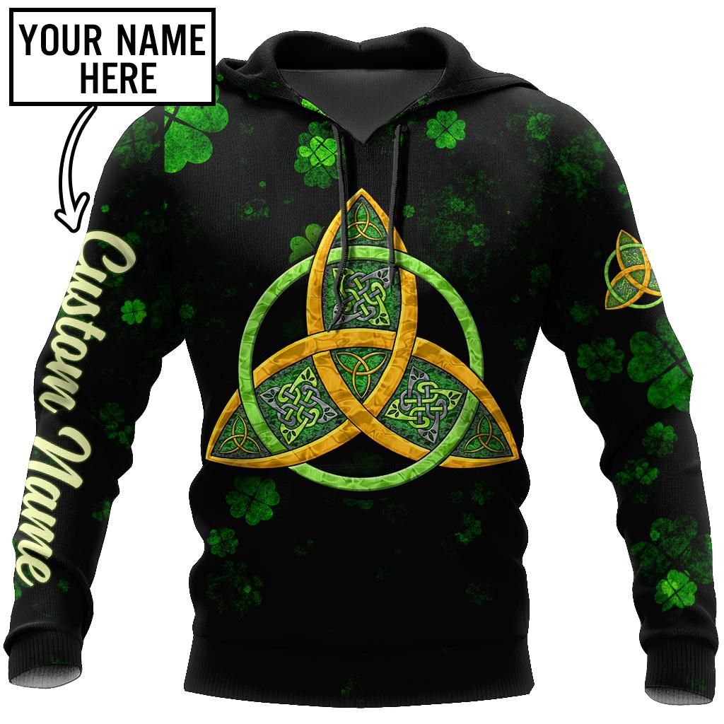Irish St.Patrick Day Celtic 3D Hoodie Shirt For Men And Women Custom Name