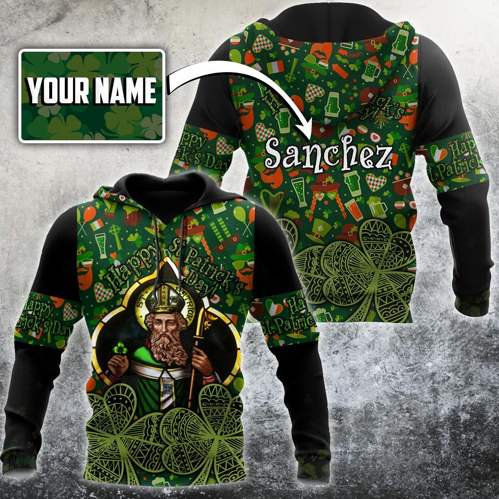 Customize Name Happy Patrick'S Day Hoodie For Men And Women Jj02202102