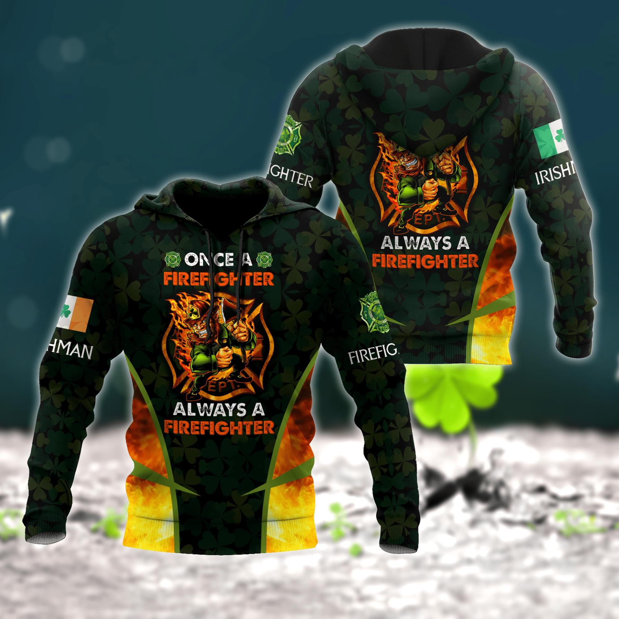 3D All Over Printed Irish- Firefighter  Unisex Shirts Xt