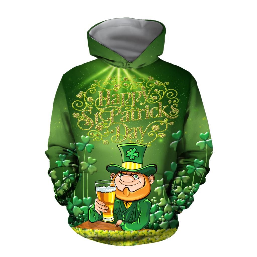 Happy St Patrick'S Day Irish Hoodie T-Shirt Sweatshirt For Men And Women Pi170205