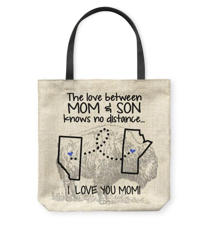 Manitoba Alberta The Love Between Mom And Son Tote Bag