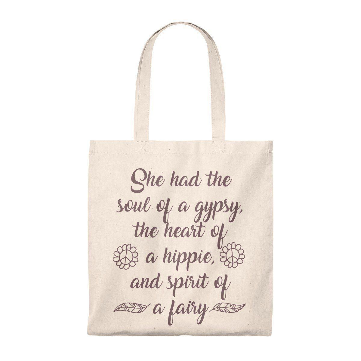 She Has A Soul Of Gypsy Hippie Fairy Printed Tote Bag
