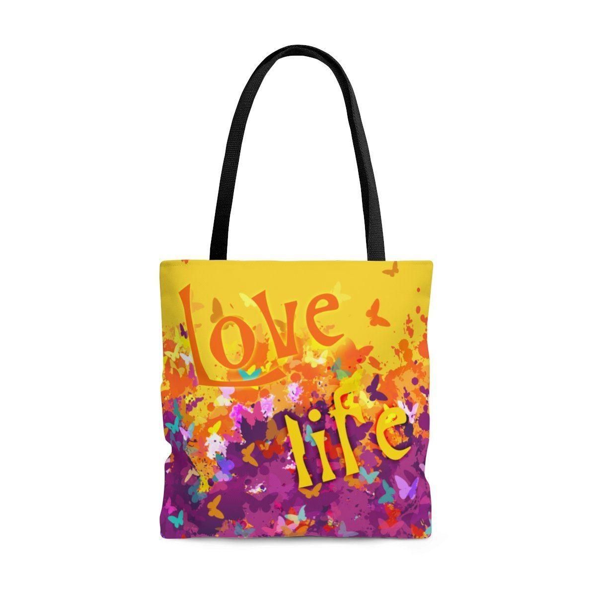 Love Life Butterfly Aop Tote Bag