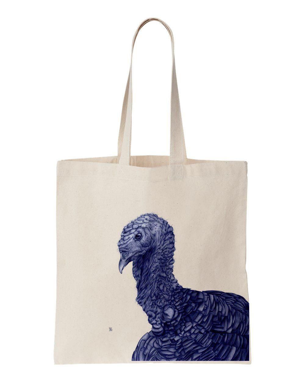 Blue Turkey Gift For Women Printed Tote Bag