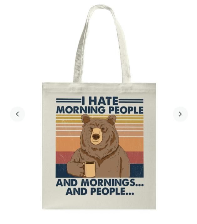 Camping I Hate Morning People Tote Bag