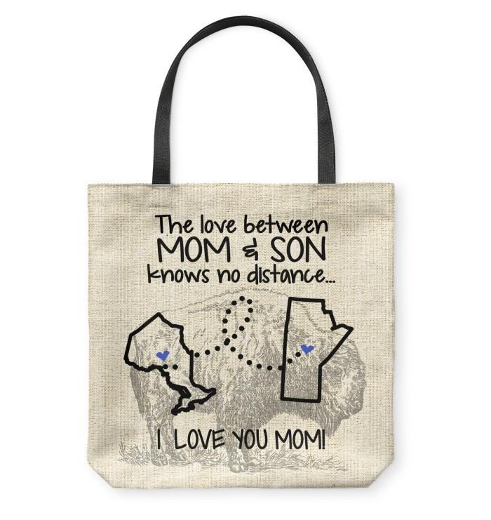 Manitoba Ontario The Love Between Mom And Son Tote Bag