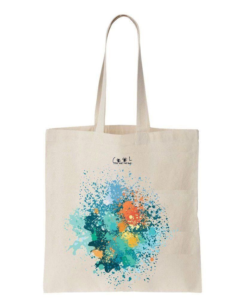 Colorful Splashing Printed Tote Bag Birthday Gift For Girl