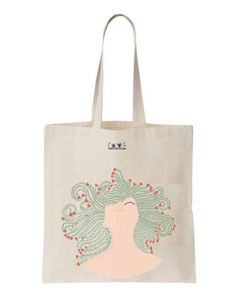 The Girl With Green Hair Printed Tote Bag Gift For Girls