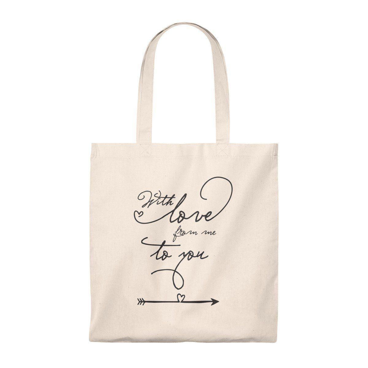With Love From Me To You Arrow Printed Tote Bag