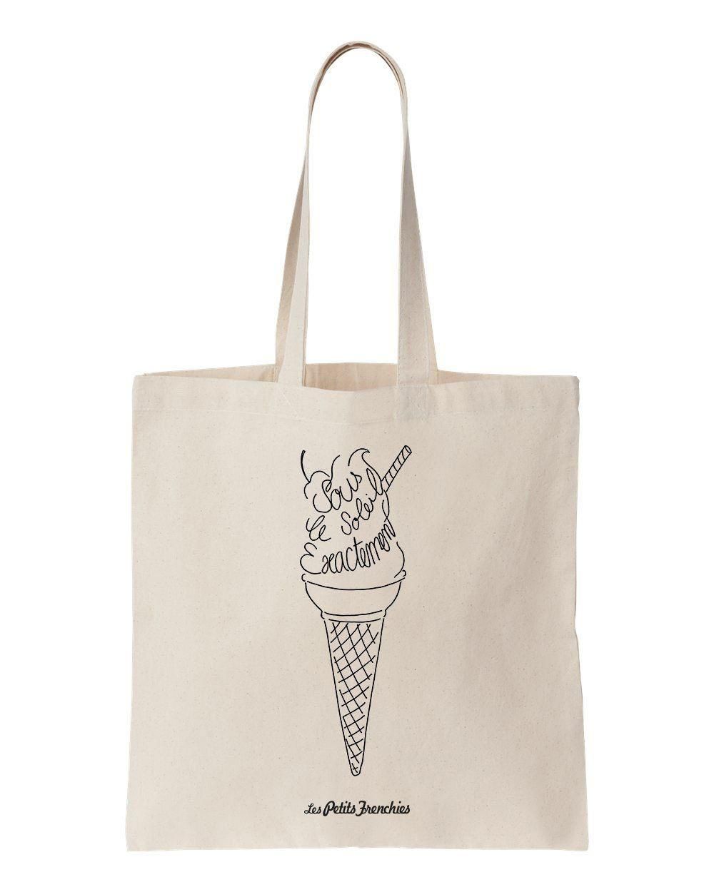 Ice Cream Happy Summer Printed Tote Bag Birthday Gift For Girl