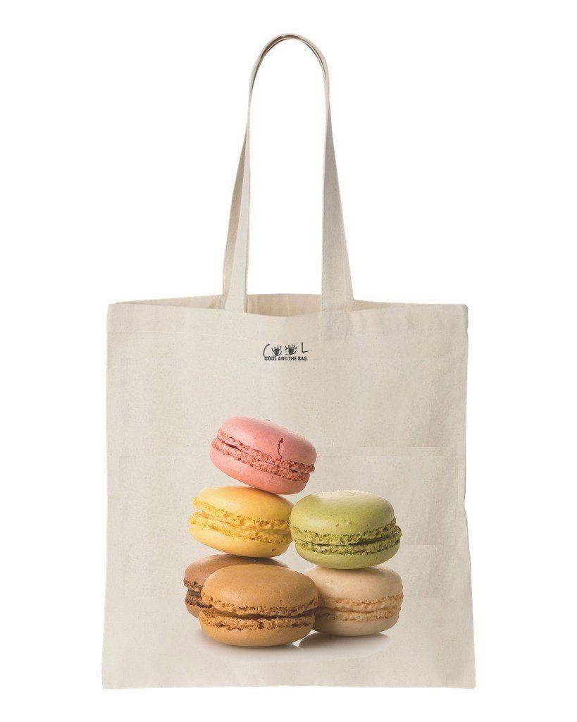 Colorful Sweet Macaroon Printed Tote Bag Gift For Girls