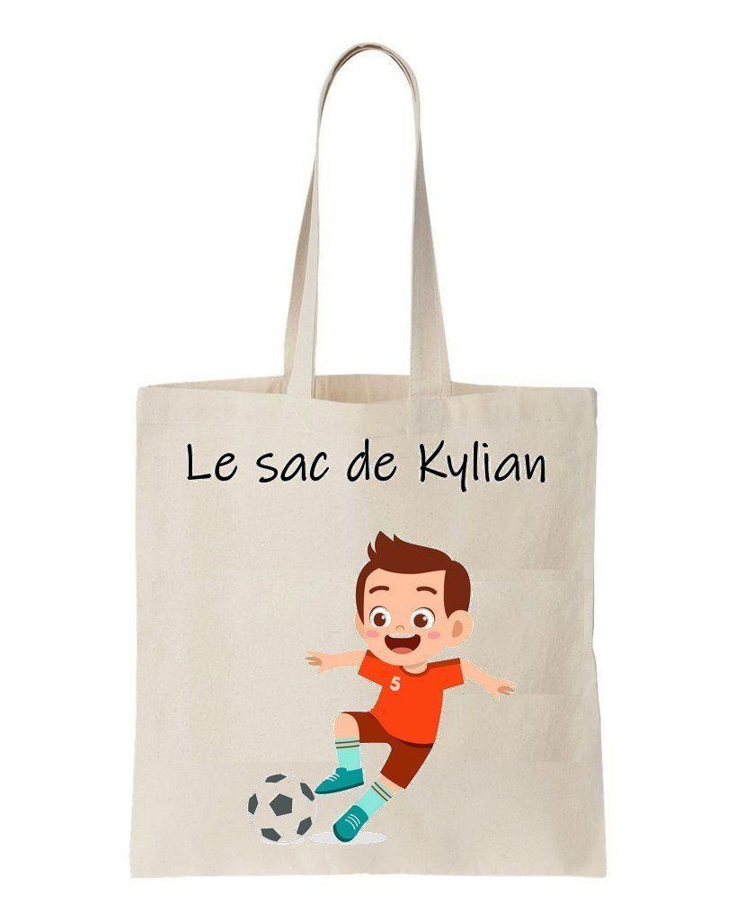 Cute Children Play Football Printed Tote Bag Gift For Football Lovers
