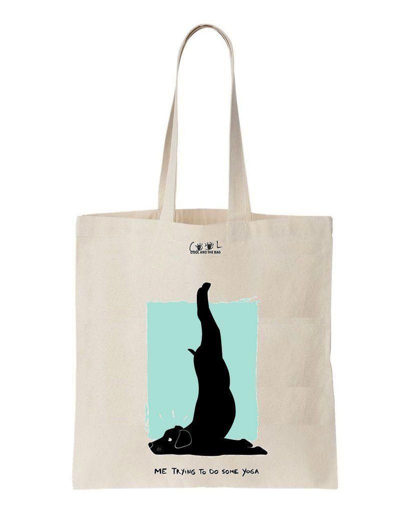 Dog Loves Yoga Printed Tote Bag Gift For Dog Lovers