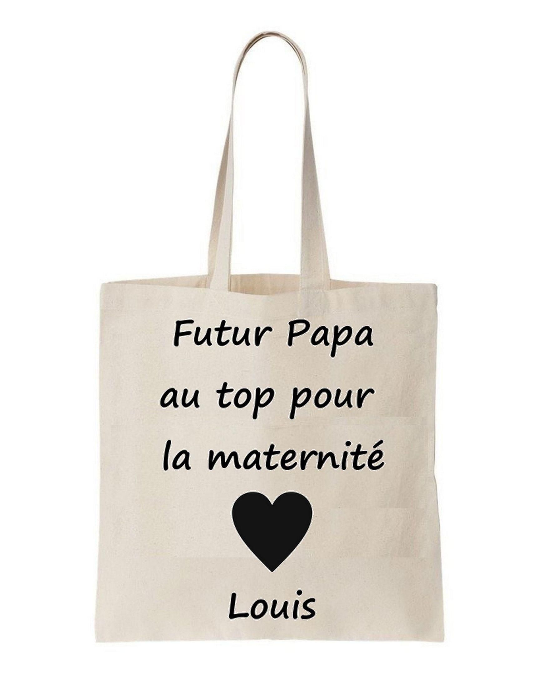 Gifts For Girl Custom Name Futur Daddy Heart Printed Tote Bag