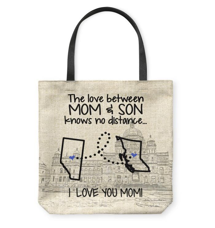 British Columbia Alberta Love Mom And Son Tote Bag