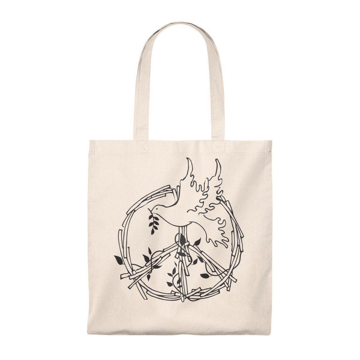 Peace On Earth Dove Printed Tote Bag