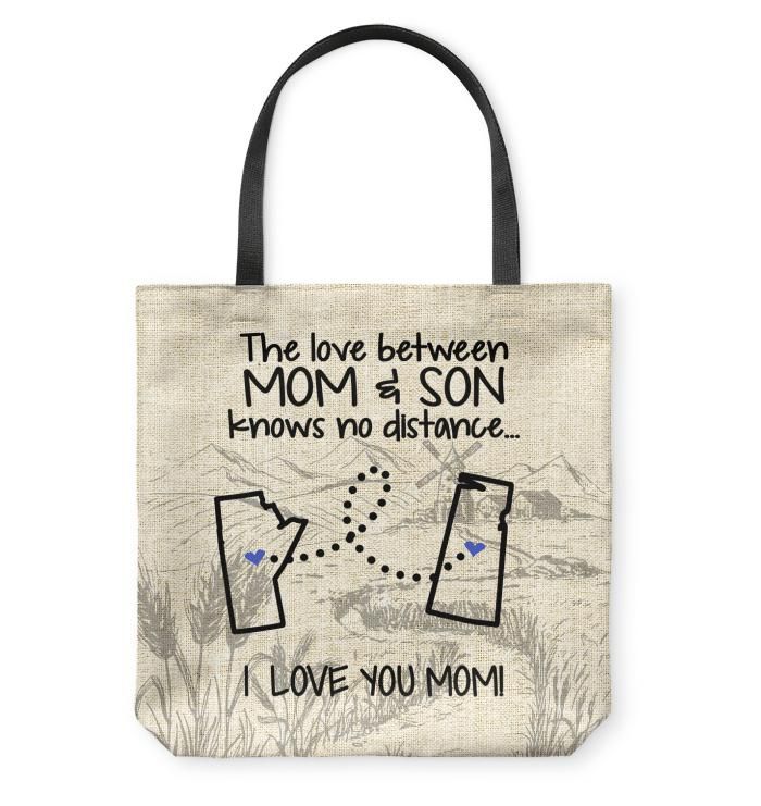 Saskatchewan Manitoba Love Mom And Son Tote Bag