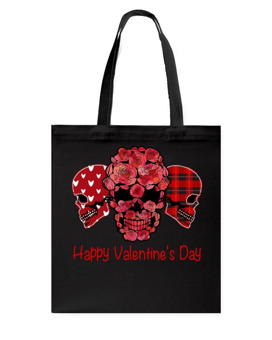 Valentinne'S Day Gift, Beautiful Red Rose Skull Tote Bag