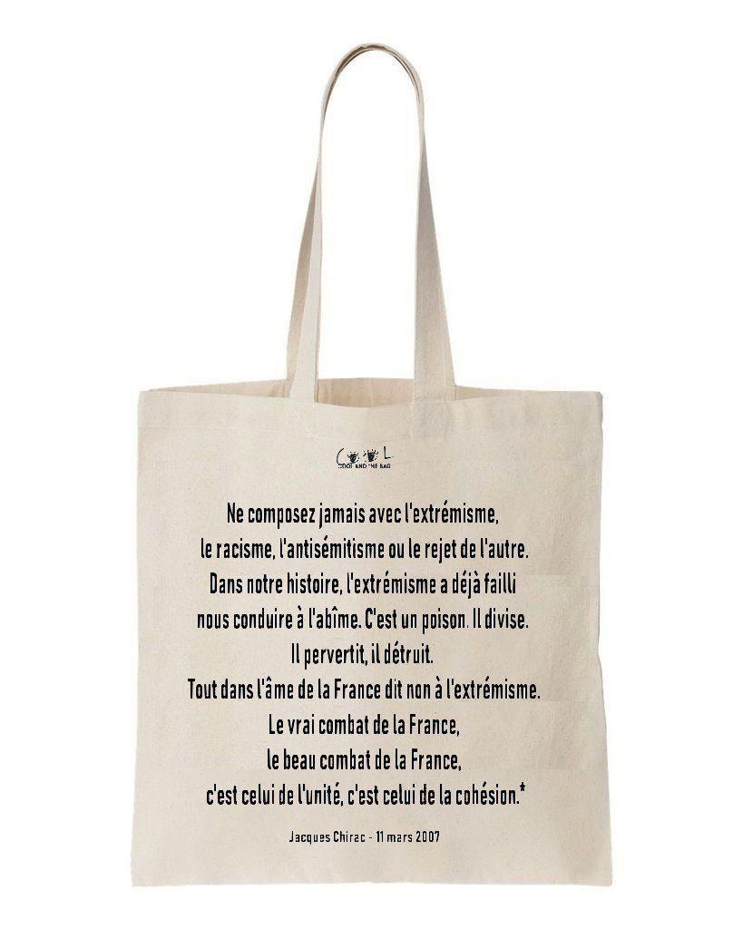 Jacques Chirac Discours Ne Composez Jamais Avec L'Extrmisme Gift For Girls Printed Tote Bag