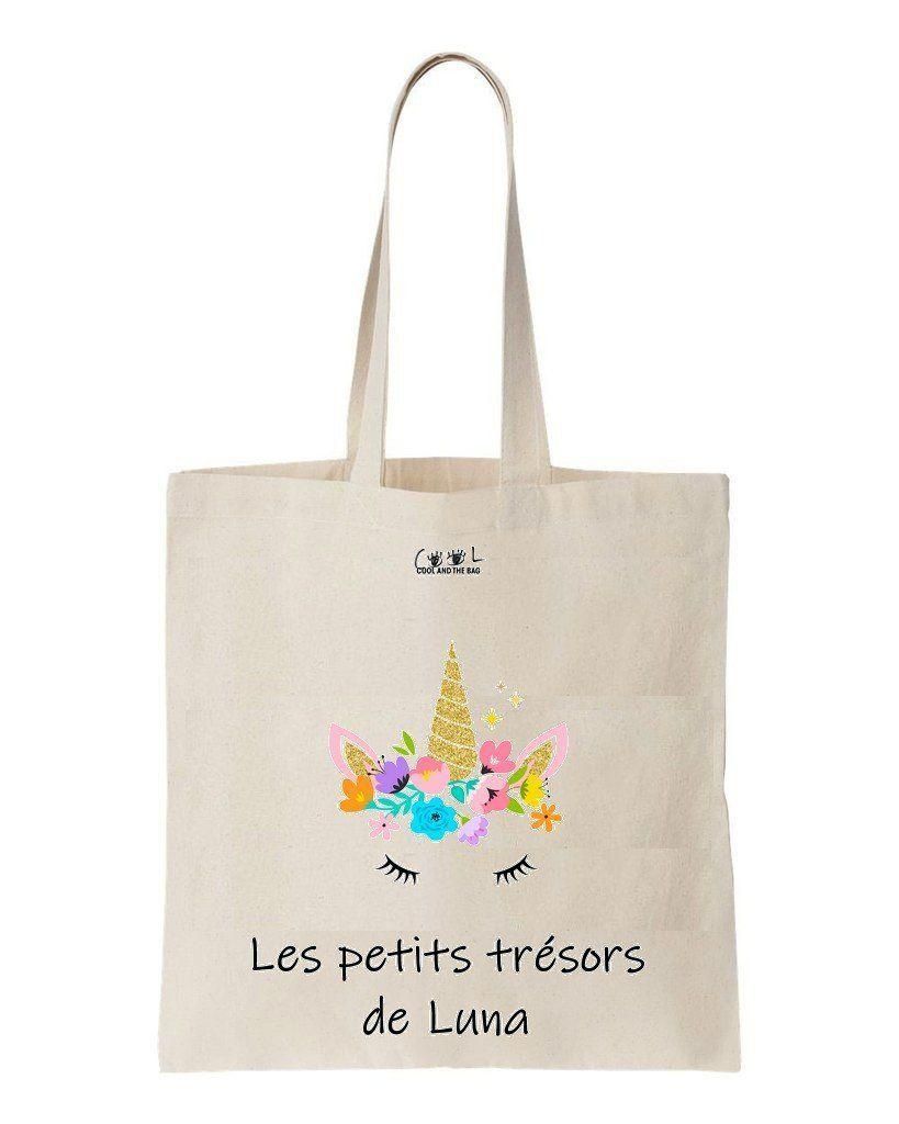 Cute Unicorn Close Eyes Printed Tote Bag Birthday Gift For Girl