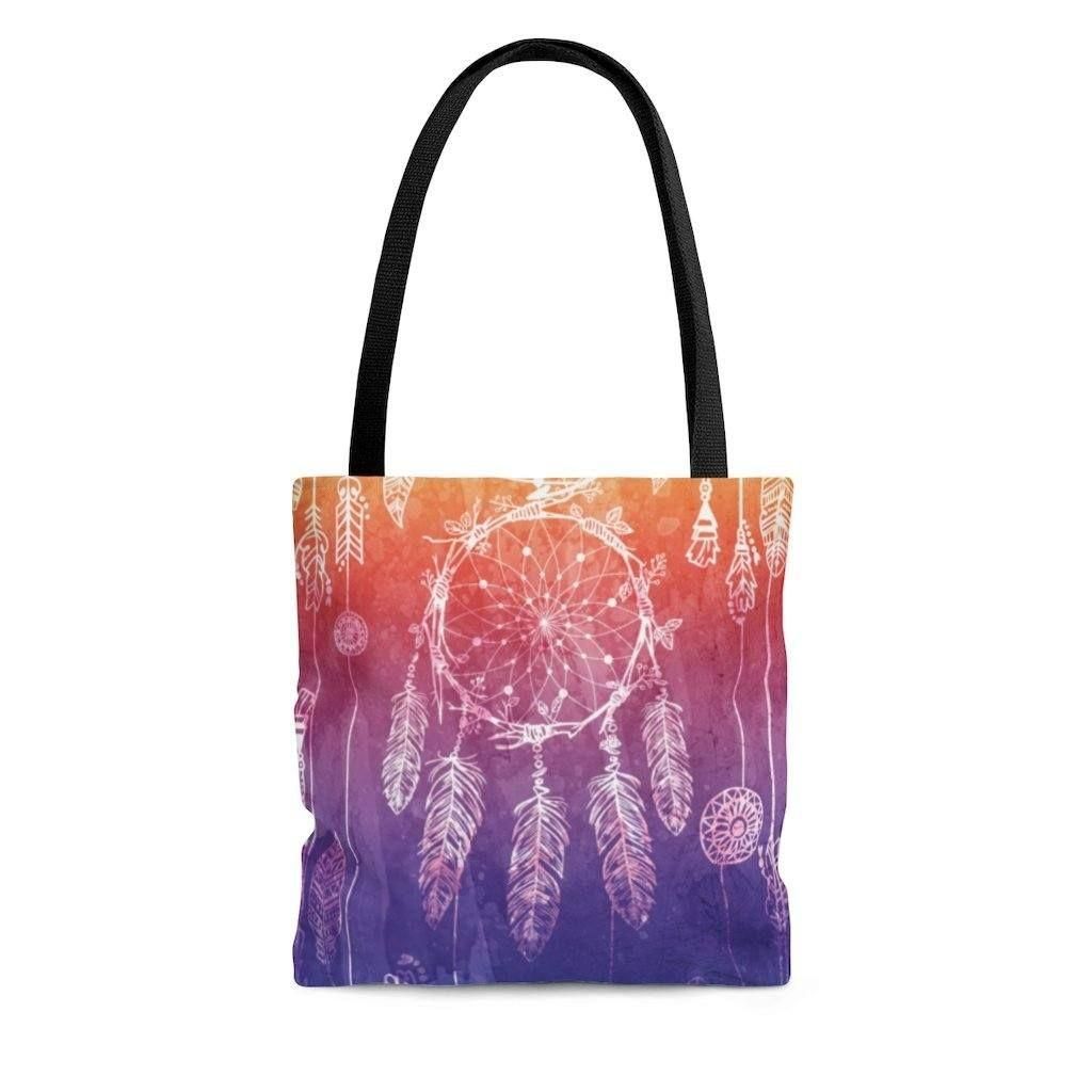Beautiful Dream Catcher With Feathers Printed Tote Bag