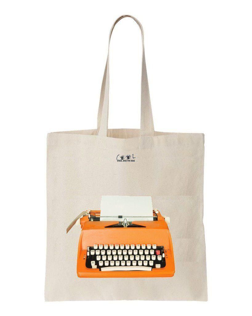 Typewriter Art Design Printed Tote Bag Birthday Gift For Men