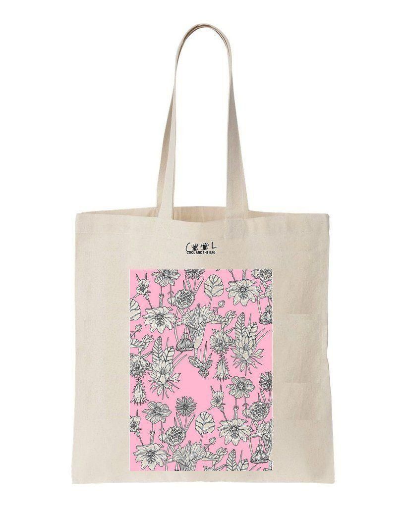 Flowers Hand Drawing Printed Tote Bag Gift For Girls