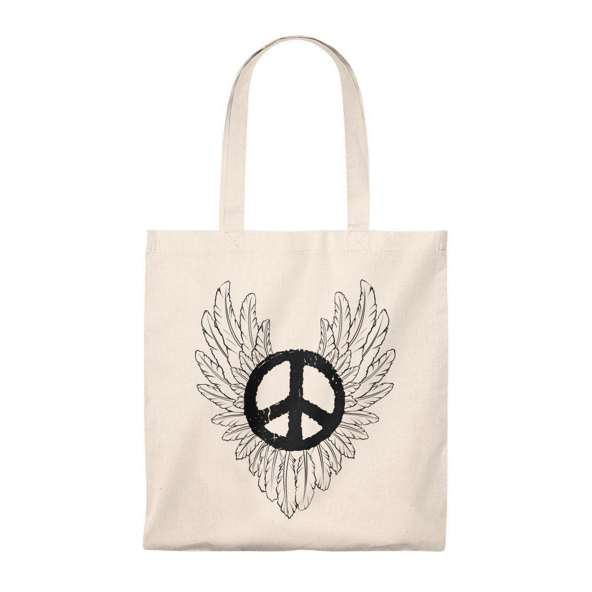 Peace Wings Hand Drawing Printed Tote Bag