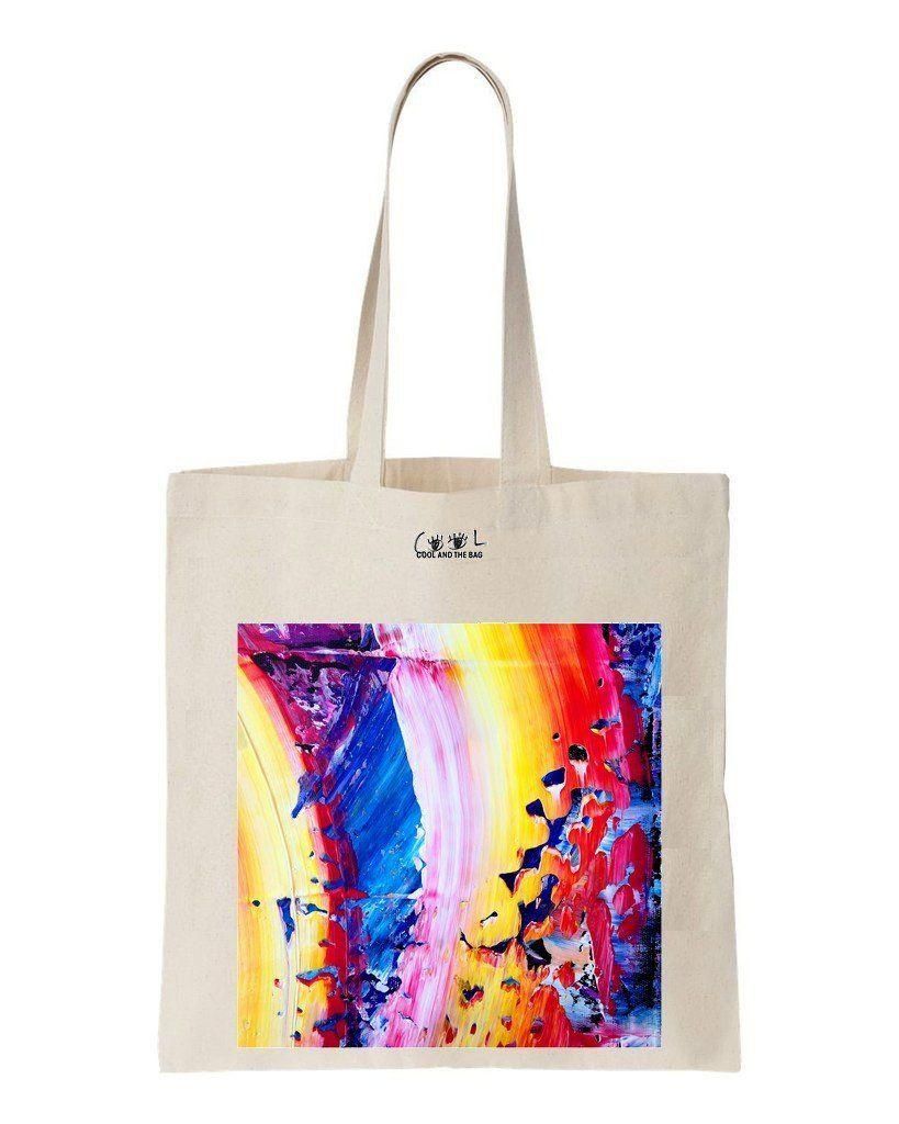 Colorful Textures Printed Tote Bag Birthday Gift For Friends