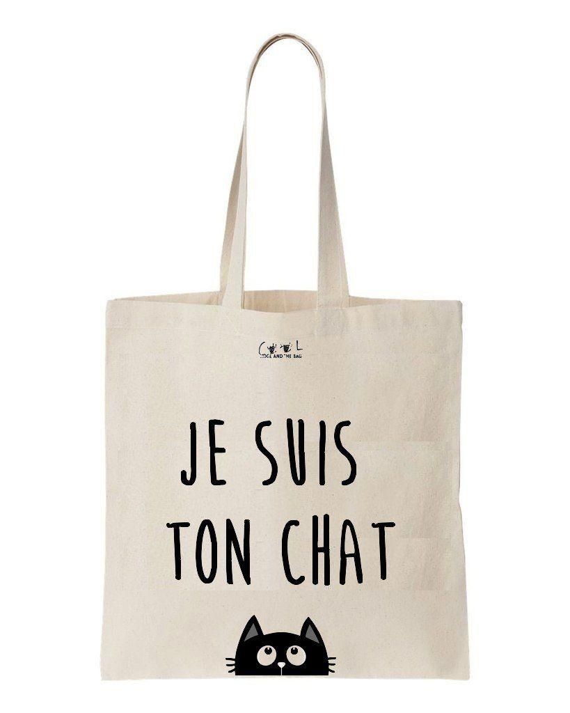 Je Suis Ton Chat Gift For Cat Lovers Printed Tote Bag