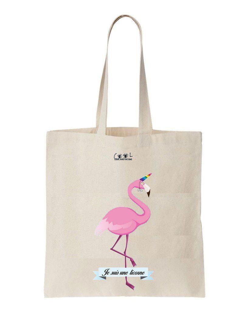 Cute Flamingo Unicorn Printed Tote Bag Birthday Gift For Girl