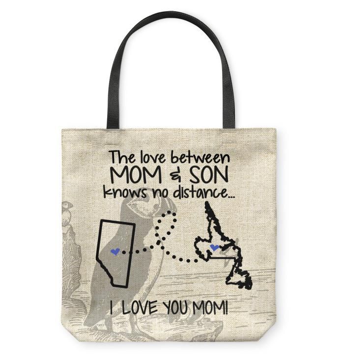 Newfoundland Labrador Alberta Love Mom And Son Tote Bag