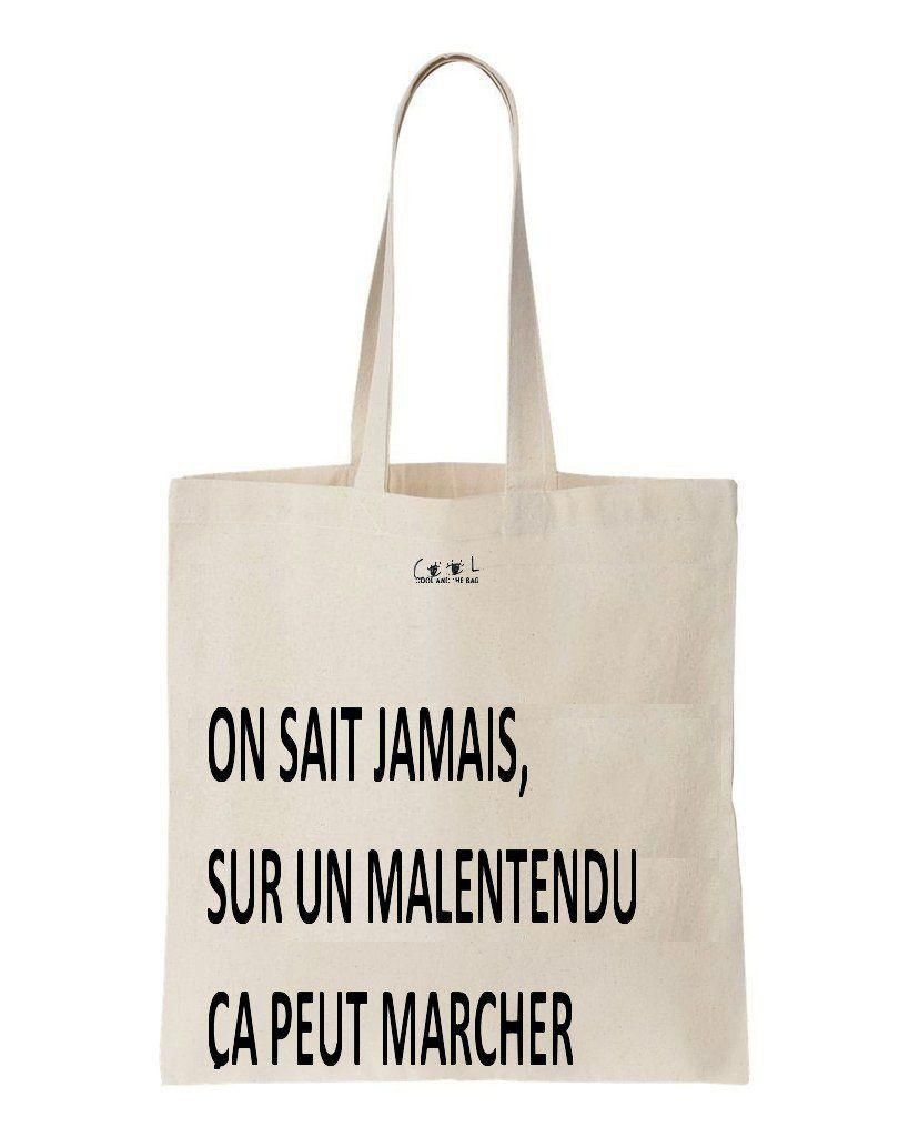 On Sait Jamais Sur Un Malentendu Printed Tote Bag Birthday Gift For Girls
