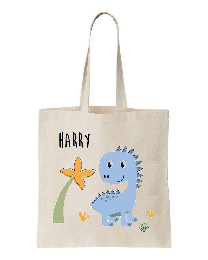 Cute Little Dinosaur Happy Day Printed Tote Bag Gift For Girls