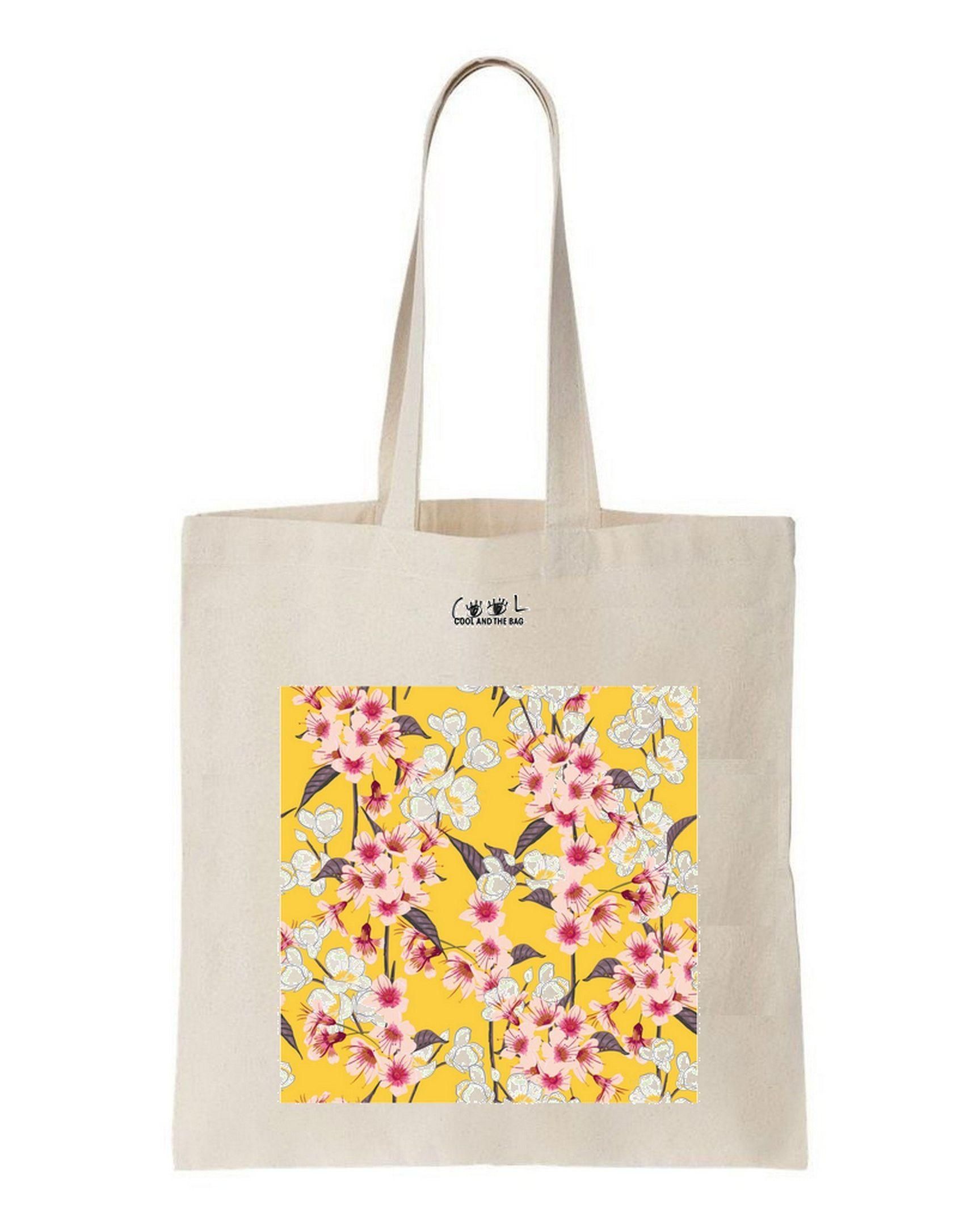Awesome Flowers Printed Tote Bag Birthday Gift For Girl