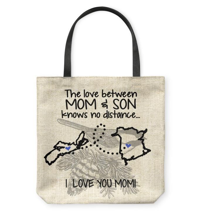 New Brunswick Nova Scotia The Love Between Mom And Son Tote Bag